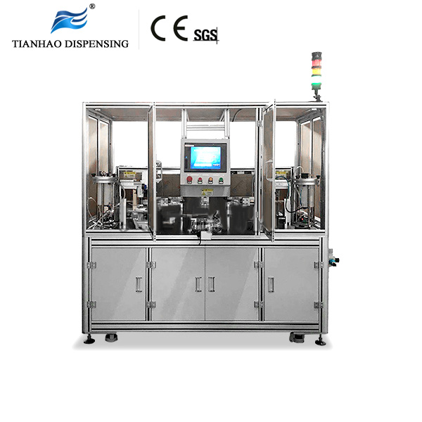 Two heads Full automatic thread coating Machine for Pre applied or anaerobic